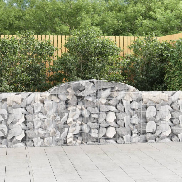 Coșuri gabion arcuite 8 buc. - 300x30x80/100 cm - fier galvanizat