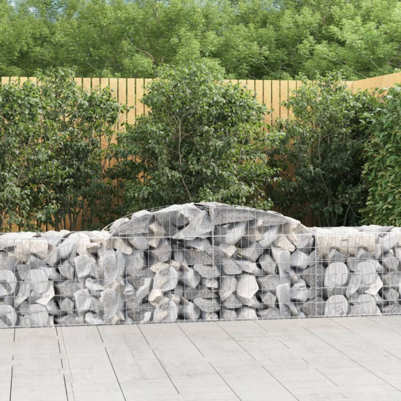 Coșuri gabion arcuite 2 buc - 300x50x60/80 cm - fier galvanizat