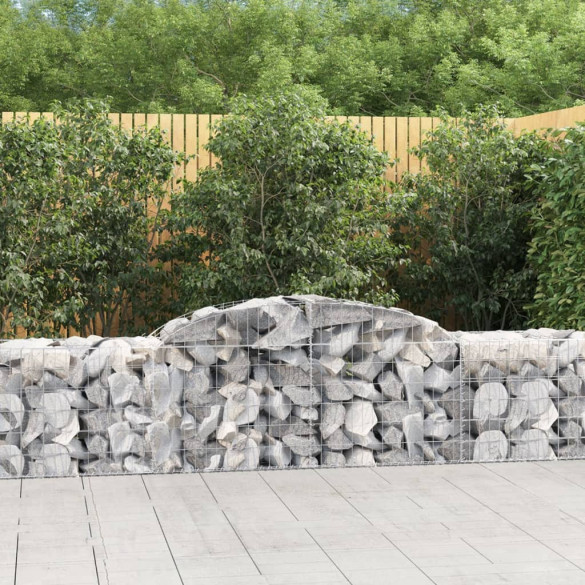 Coșuri gabion arcuite 17 buc - 300x50x60/80 cm - fier galvanizat