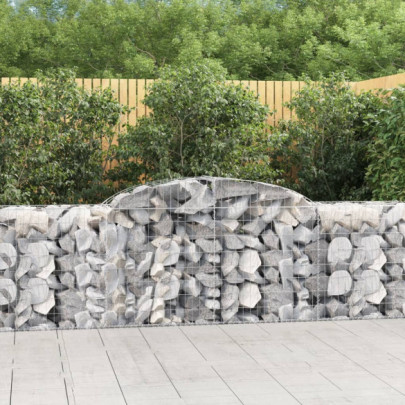 Coșuri gabion arcuite 5 buc - 300x50x80/100 cm - fier galvanizat