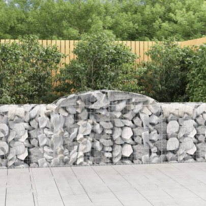 Coșuri gabion arcuite 7 buc - 300x50x80/100 cm - fier galvanizat