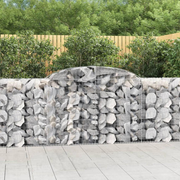 Coșuri gabion arcuite 2 buc - 300x50x100/120 cm fier galvanizat