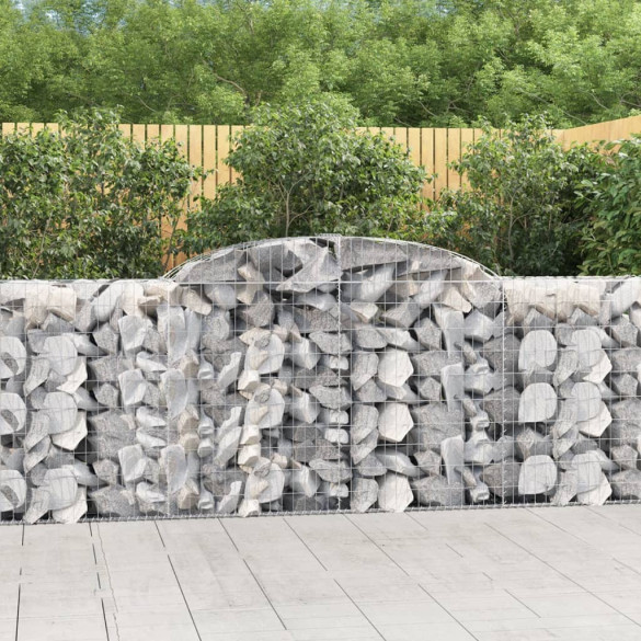 Coșuri gabion arcuite 3 buc - 300x50x100/120 cm fier galvanizat