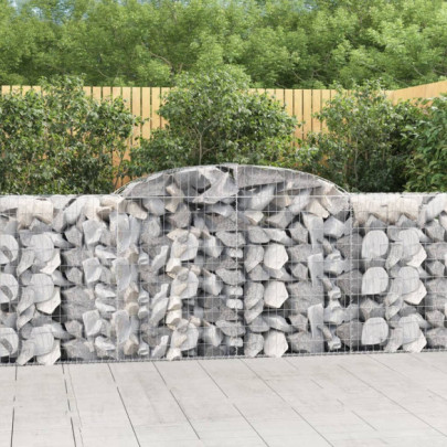 Coșuri gabion arcuite 4 buc - 300x50x100/120 cm fier galvanizat