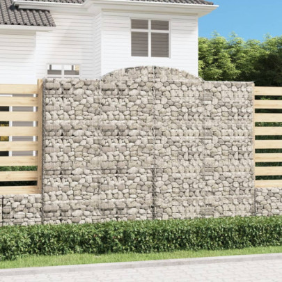 Coșuri gabion arcuite - 2 buc - 300x50x220/240cm - fier galvanizat