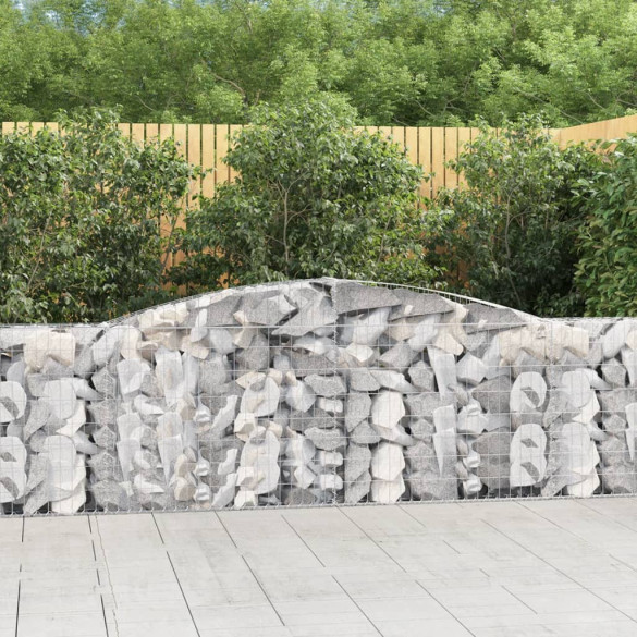 Coșuri gabion arcuite 2 buc - 400x30x80/100 cm - fier galvanizat