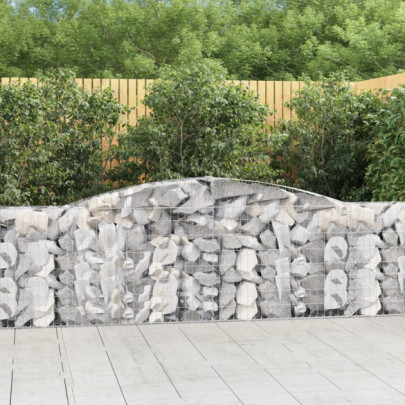 Coșuri gabion arcuite 6 buc - 400x30x80/100 cm - fier galvanizat