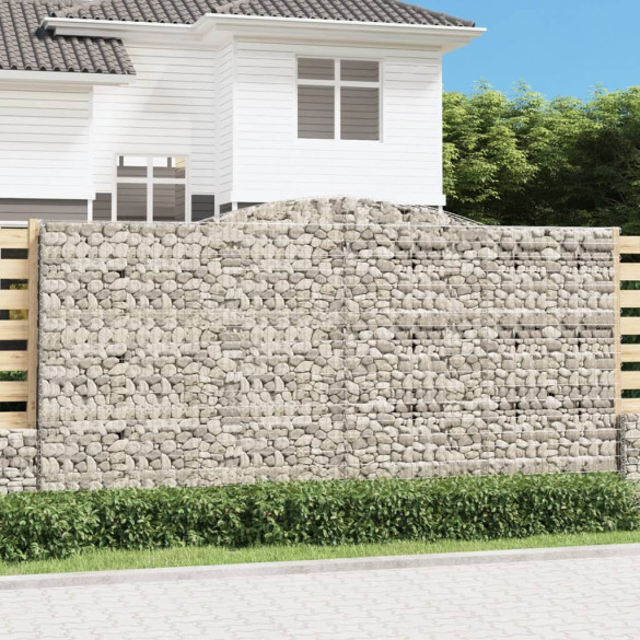 Coșuri gabion arcuite 2 buc. 400x30x200/220 cm fier galvanizat