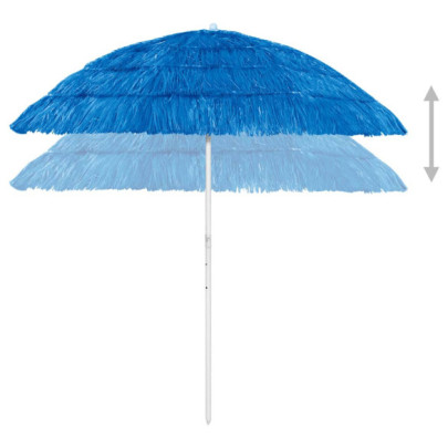 Umbrelă de plajă Hawaii - albastru - 240 cm