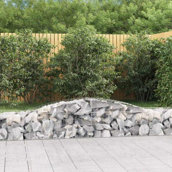 Coșuri gabion arcuite 2 buc - 400x50x40/60 cm - fier galvanizat