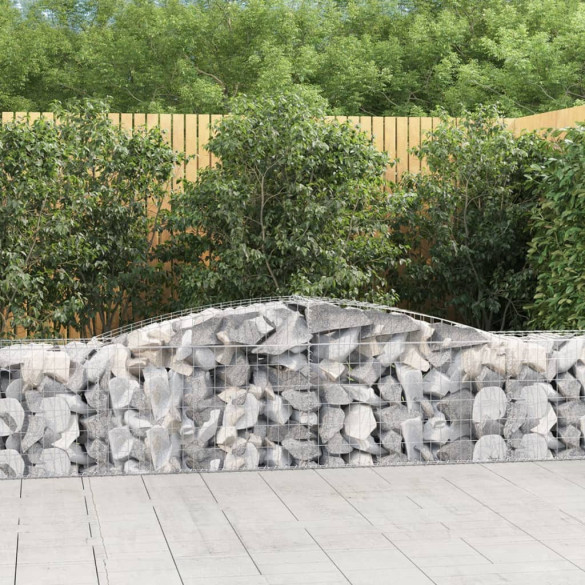 Coșuri gabion arcuite 4 buc - 400x50x60/80 cm - fier galvanizat