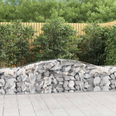 Coșuri gabion arcuite 4 buc - 400x50x60/80 cm - fier galvanizat