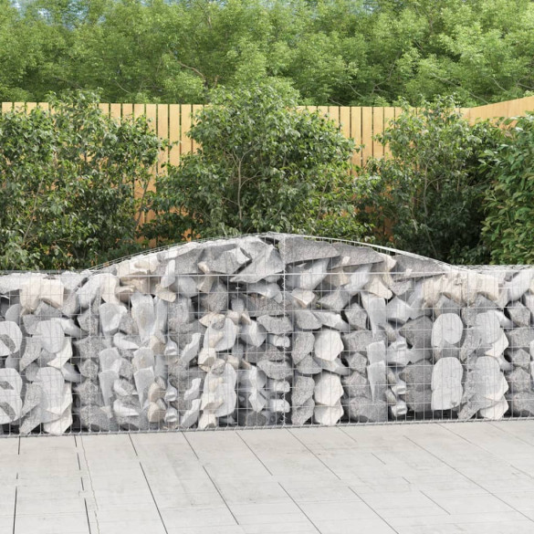 Coșuri gabion arcuite 3 buc - 400x50x80/100 cm - fier galvanizat