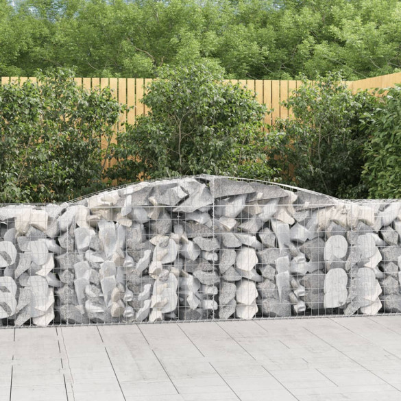 Coșuri gabion arcuite 4 buc - 400x50x80/100 cm - fier galvanizat