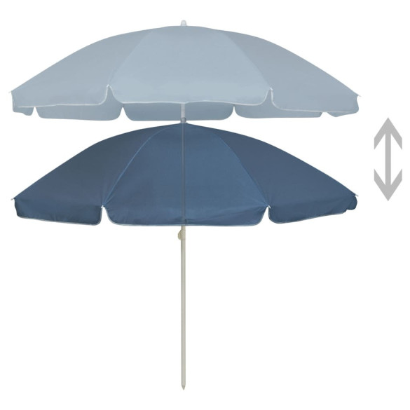 Umbrelă de plajă - albastru - 240 cm