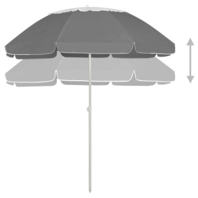 Umbrelă de plajă - antracit - 300 cm