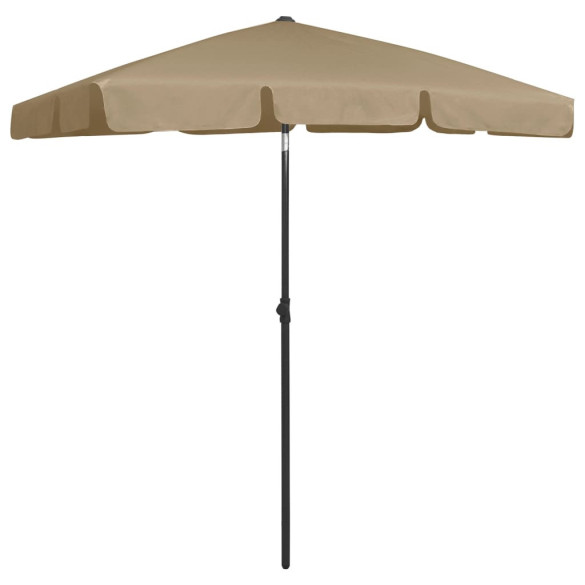 Umbrelă de plajă - gri taupe - 180x120 cm