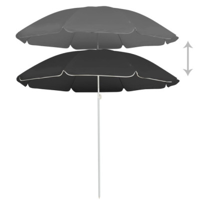 Umbrelă de soare exterior - stâlp din oțel - antracit - 180 cm