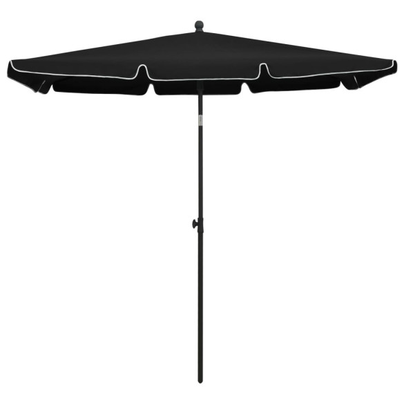 Umbrelă de grădină cu stâlp - negru - 210x140 cm