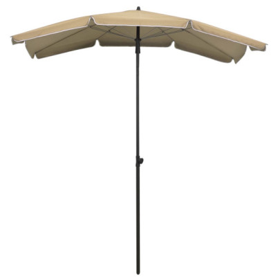 Umbrelă de grădină cu stâlp - gri taupe - 200x130 cm