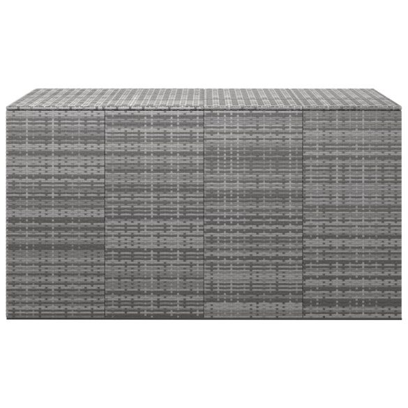 Ladă grădină pentru perne - gri - 194x100x103 cm - ratan PE