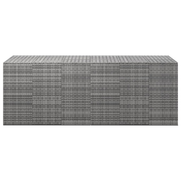 Ladă grădină pentru perne - gri - 291x100,5x104 cm - ratan PE