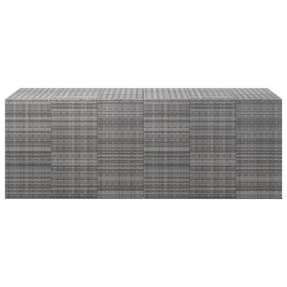 Ladă grădină pentru perne - gri - 291x100,5x104 cm - ratan PE