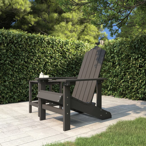 Scaun de grădină Adirondack - antracit - HDPE