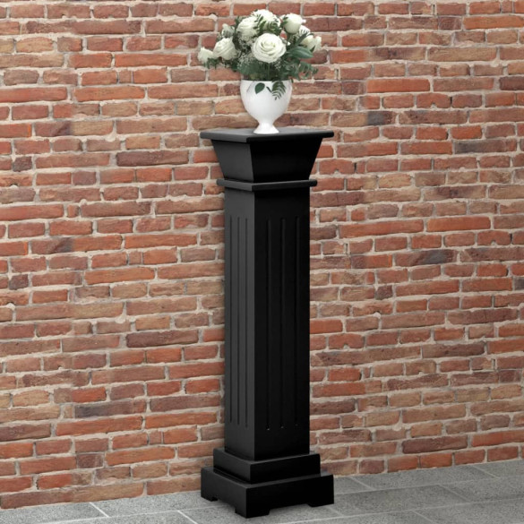 Suport plante clasic formă stâlp pătrat negru 17x17x66 cm MDF