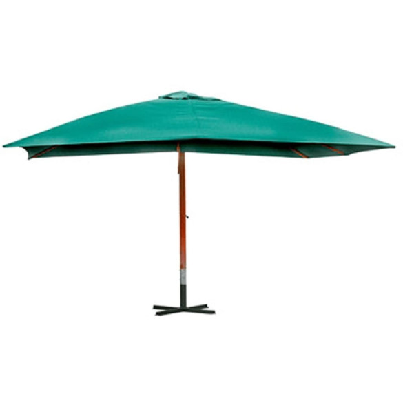 Umbrelă de soare suspendată 300 x 400 cm - Verde