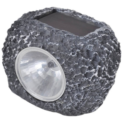 Outdoor Reflector LED cu energie solară - formă de piatră - 12 buc.