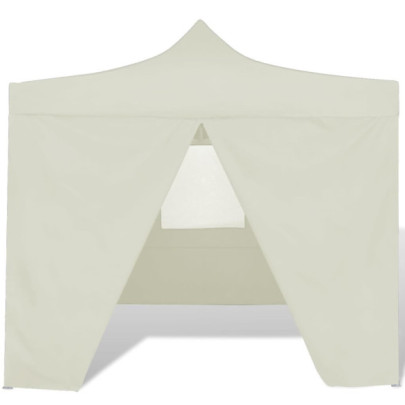 41464  Cream Foldable Tent 3 x 3 m with 4 Walls