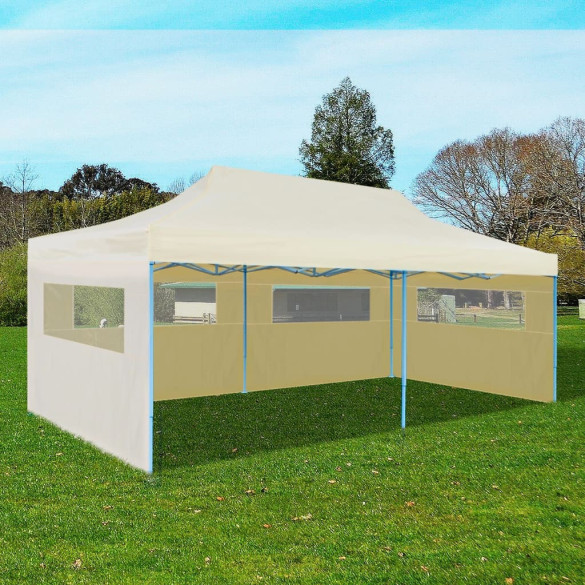 Cort de petrecere pliabil pop-up - crem - 3 x 6 m