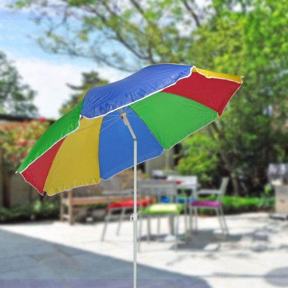 Umbrelă de soare de plajă - multicolor - 150 cm