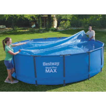 Husă solară pentru piscină Flowclear - albastru - 462 cm - rotund