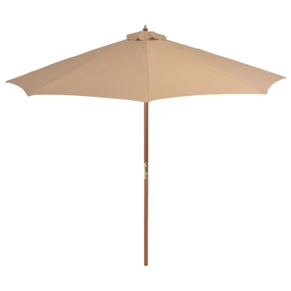 Umbrelă soare de exterior - stâlp metalic - 300 cm - gri taupe