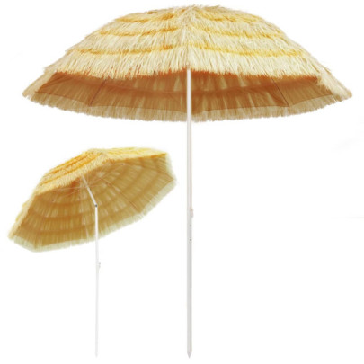 Umbrelă de plajă - natural - 240 cm - stil hawaiian