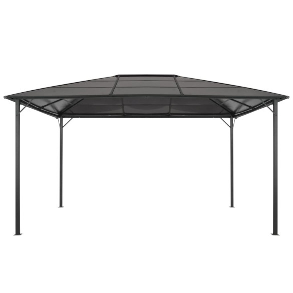 Pavilion cu acoperiș - negru - 4 x 3 x 2,6 m - aluminiu