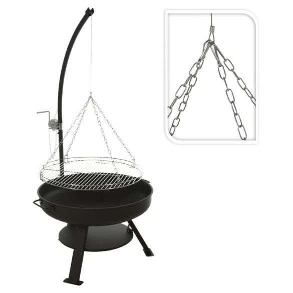 Bol de foc cu grătar barbecue "VAGGAN" 60 cm