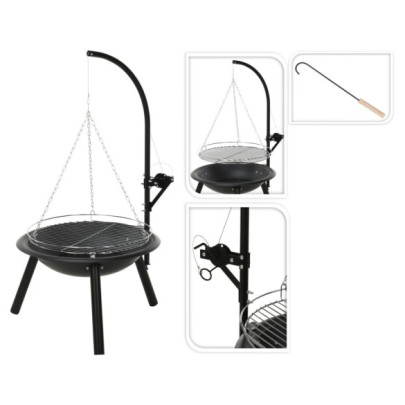 Bol de foc cu grătar barbecue "BBQ" 55 cm