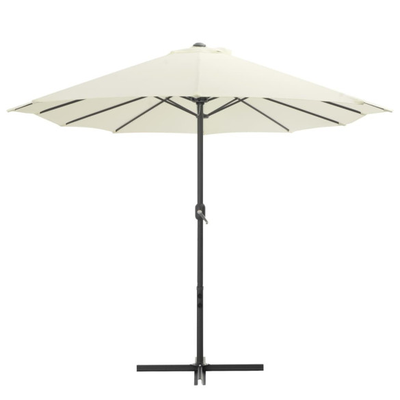 Umbrelă soare exterior - stâlp aluminiu - nisipiu - 460 x 270 cm