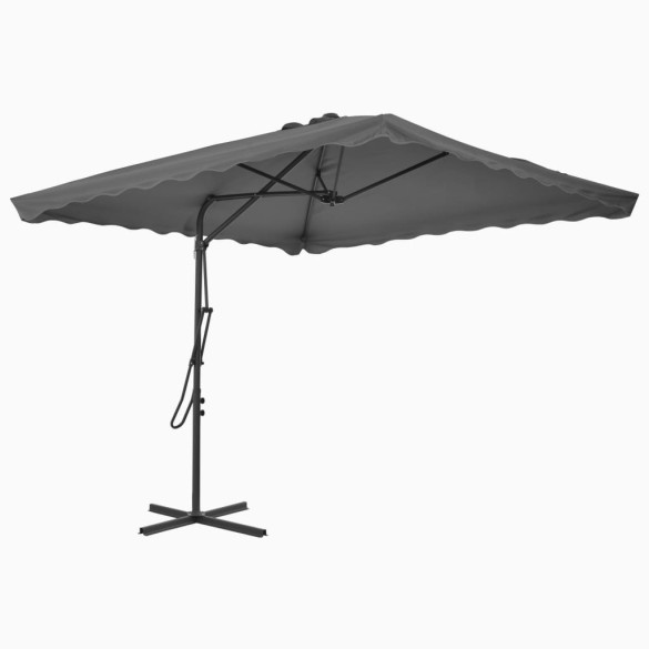 Umbrelă soare de exterior - stâlp din oțel - antracit - 250x250 cm