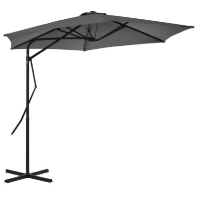 Umbrelă de soare de exterior - stâlp din oțel - antracit - 300 cm