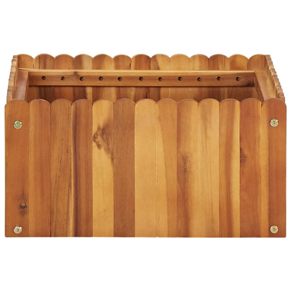 Strat înălțat de grădină - 50 x 50 x 25 cm - lemn masiv de acacia