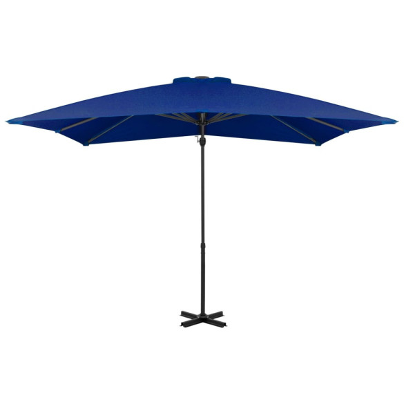 Umbrelă suspendată stâlp aluminiu - albastru azuriu - 250x250 cm