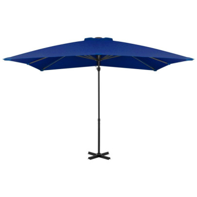 Umbrelă suspendată stâlp aluminiu - albastru azuriu - 250x250 cm