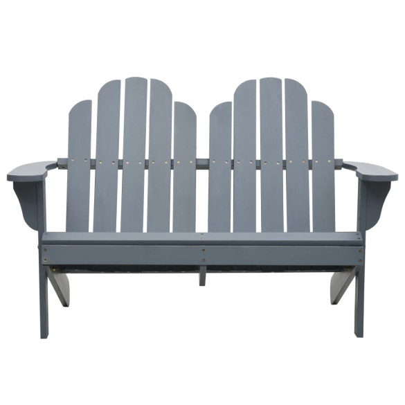 Scaun Adirondack dublu - gri - lemn