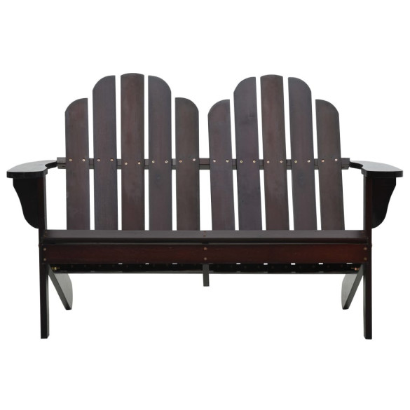 Scaun Adirondack dublu - maro - lemn