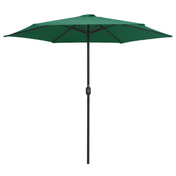 Umbrelă de soare cu stâlp aluminiu - verde - 270 x 246 cm