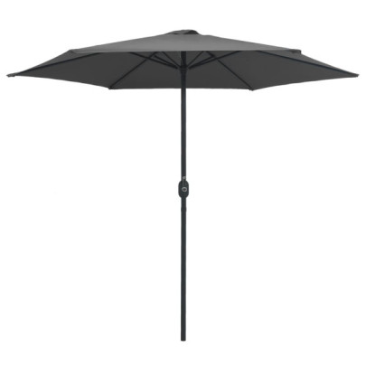 Umbrelă de soare cu stâlp aluminiu - antracit - 270 x 246 cm